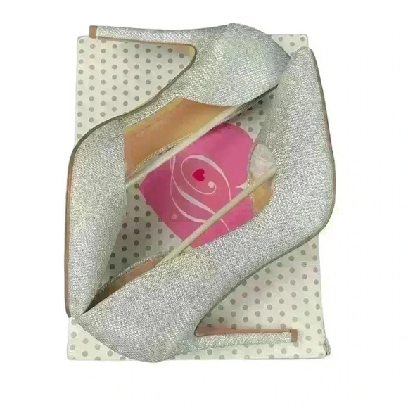 NWT Sparkly high heel pumps pointy toe womens size us 8.5 - Picture 4 of 4
